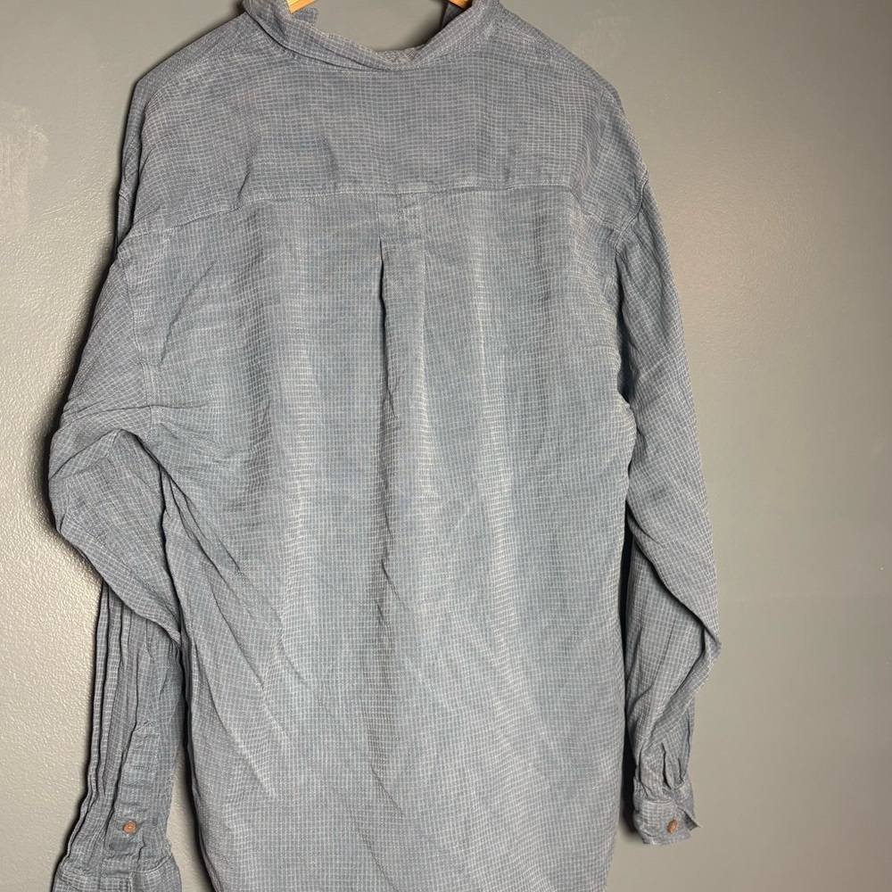 Tommy Bahama Men’s XL 100% Silk Button Down Shirt Blue Vintage - Picture 3 of 6